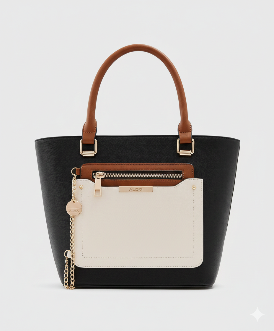 Stylish ALDO Perimma Black Women’s Tote Bag – Medium Everyday Shoulder Handbag